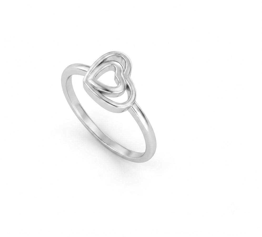 Silvme Promise 925 sterling silver ring for women — front view on white background