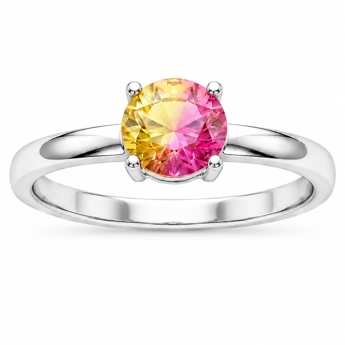 Silvme Heart Dainty Minimal Love 925 sterling silver ring for women — front view on white background