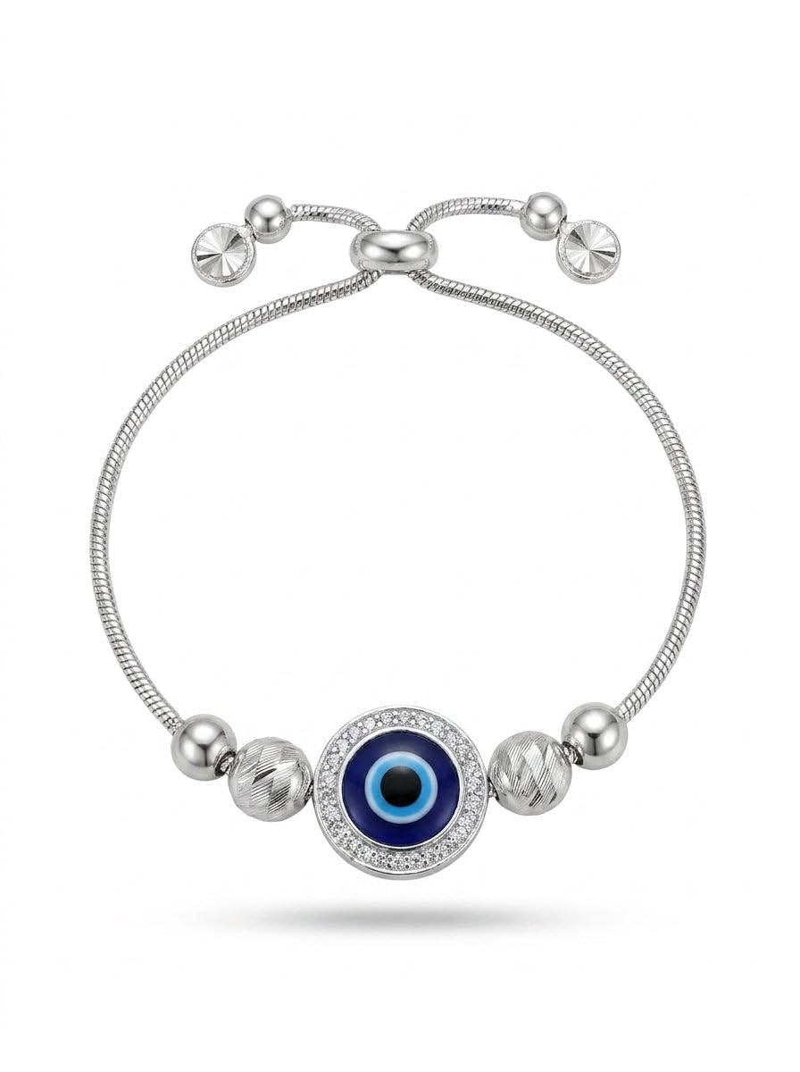 Silvme Evil Eye Bracelet in 925 sterling silver accented with sparkling cubic zirconia, jewellery for women