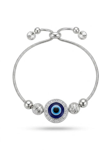 Silvme Evil Eye Bracelet in 925 sterling silver accented with sparkling cubic zirconia, jewellery for women