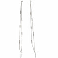 Silvme 925 sterling silver minimal beaded chain anklet with delicate silver station beads in a minimalist chain, white background full view