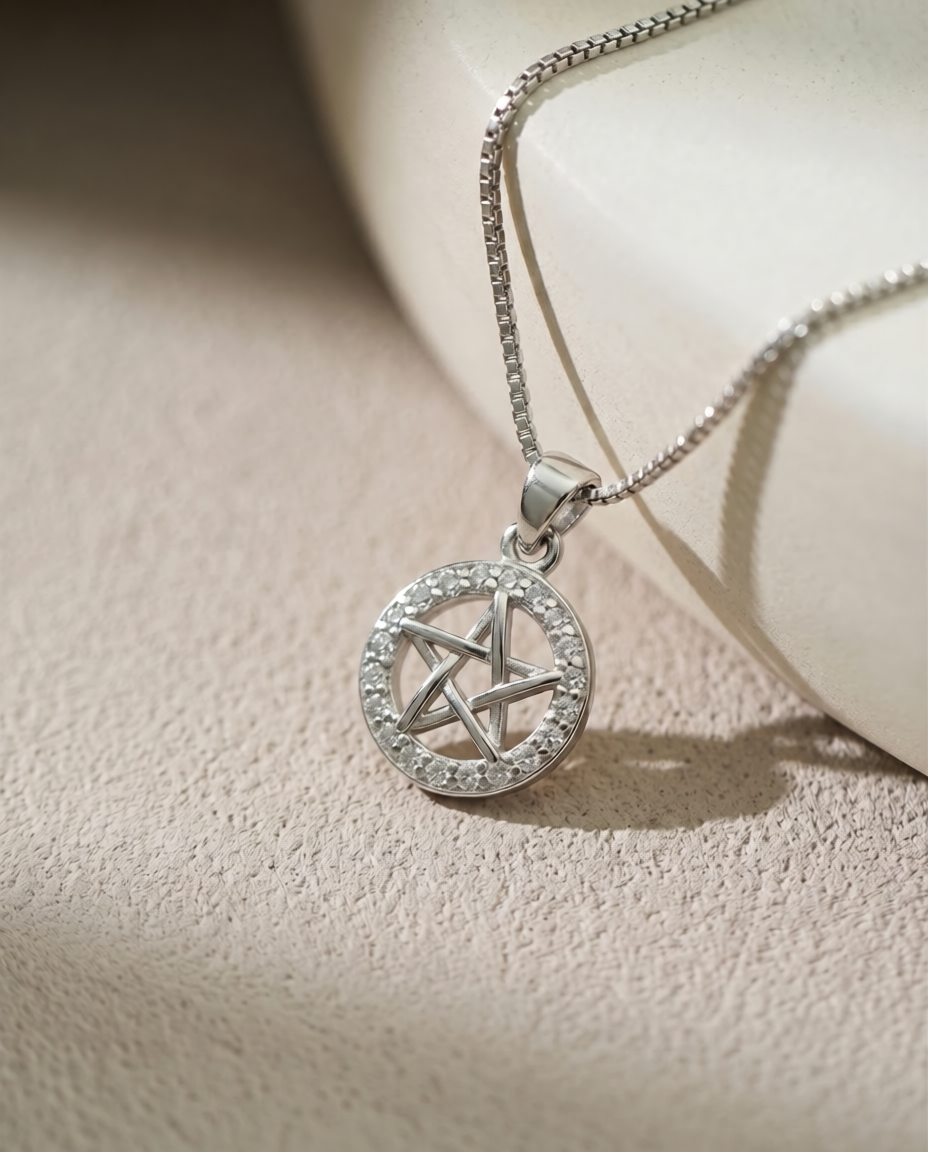 Silvme Mystic Star Pendant showcasing its mystic star design in 925 sterling silver, a gift-worthy silver piece