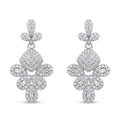 Baguette Stone-Set Chandelier Statement Earrings, front product view