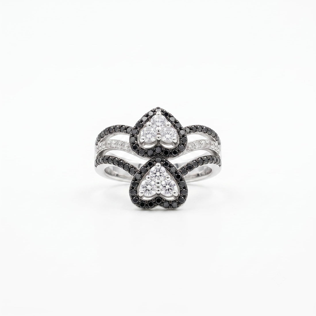 Silvme Vine Leaf Nature Wrap 925 sterling silver ring for women — front view on white background