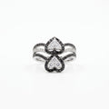 Silvme Vine Leaf Nature Wrap 925 sterling silver ring for women — front view on white background