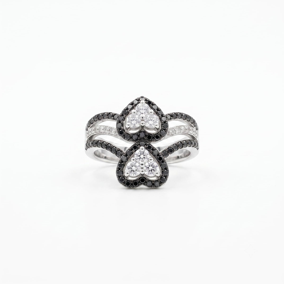 Silvme Vine Leaf Nature Wrap 925 sterling silver ring for women — front view on white background