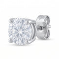 Round Solitaire Stone-Set Stud Earrings, alternate angle
