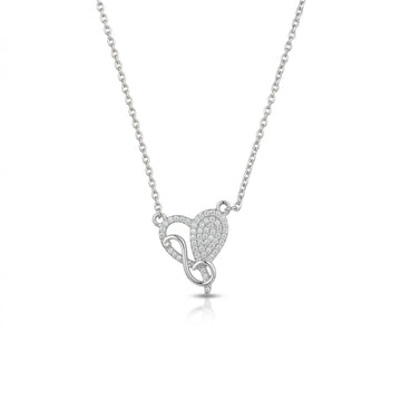 Silvme Heart Pendant Necklace, crafted in 925 sterling silver for women, a graceful gift for her