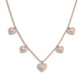925 sterling silver Rose Gold Heart Pendant Necklace by Silvme, rose gold finish, an elegant accessory for her