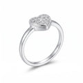 Silvme Christmas Gift 925 sterling silver ring for women — front view on white background
