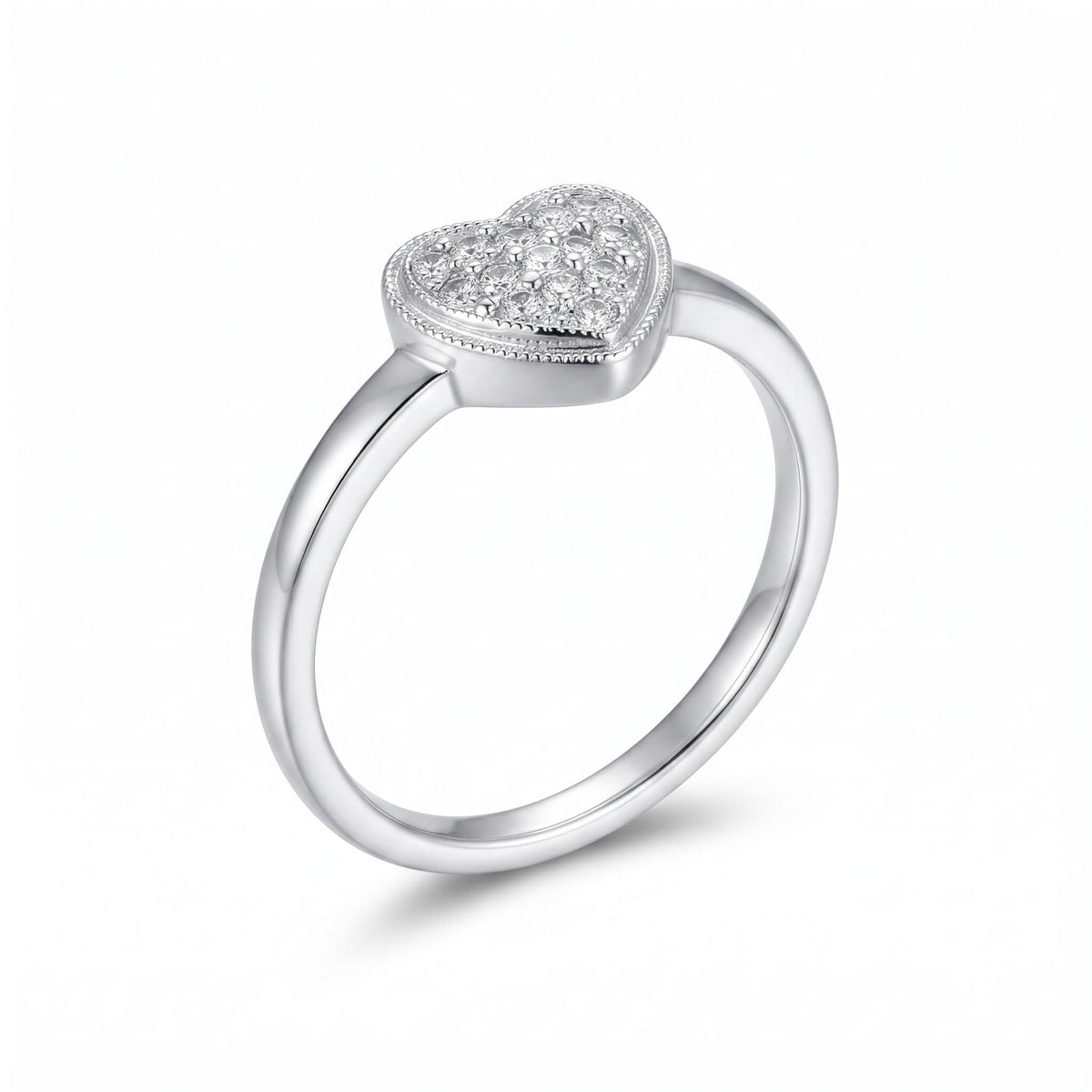 Silvme Christmas Gift 925 sterling silver ring for women — front view on white background