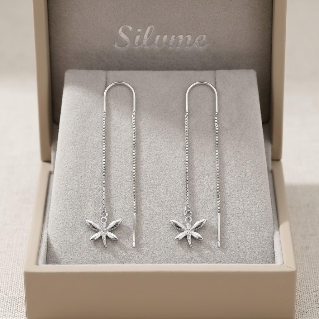 Dragonfly Charm Threader Earrings, additional product view 5