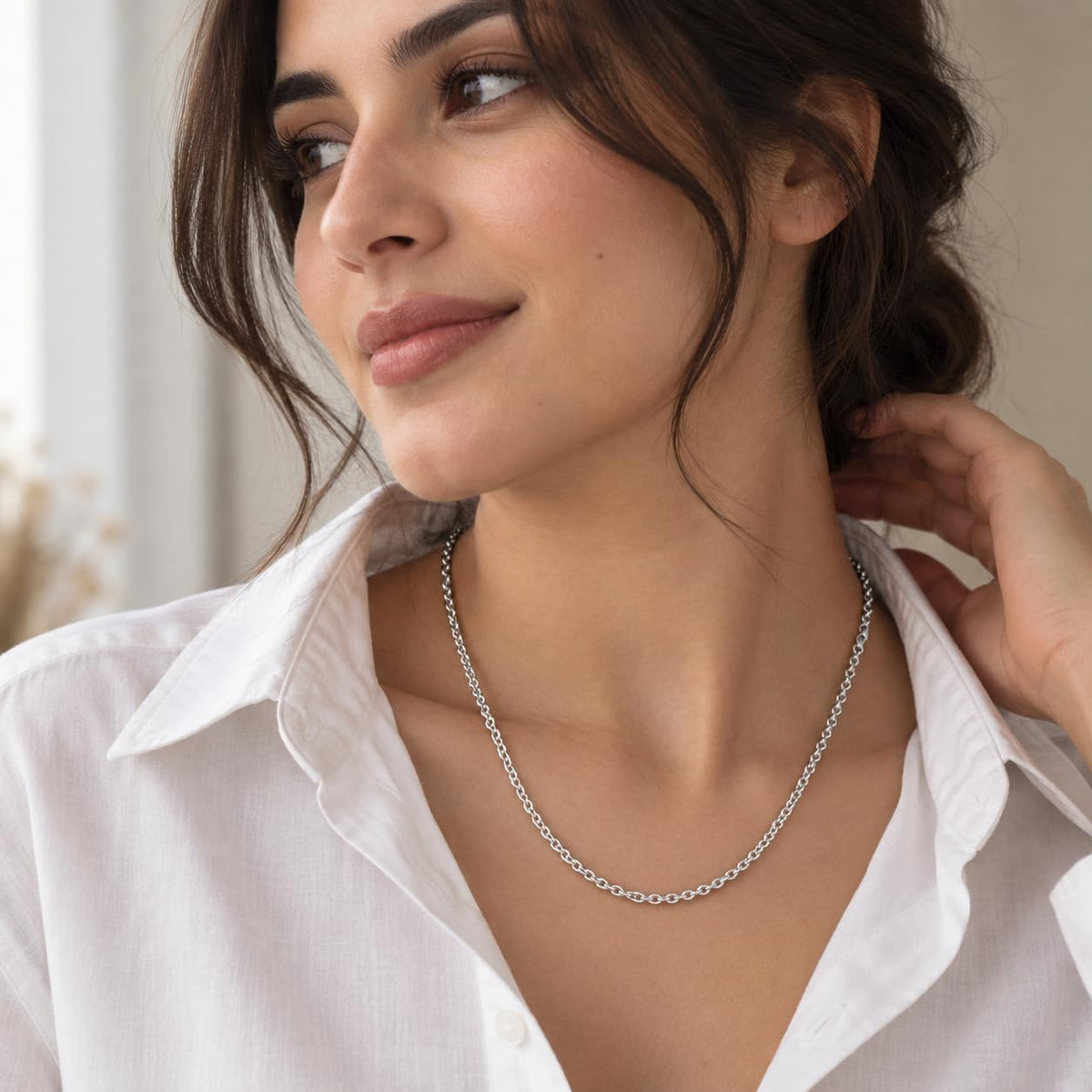 Silvme 925 Sterling Silver Chain, Approx. 3.28 g, for Women and Men