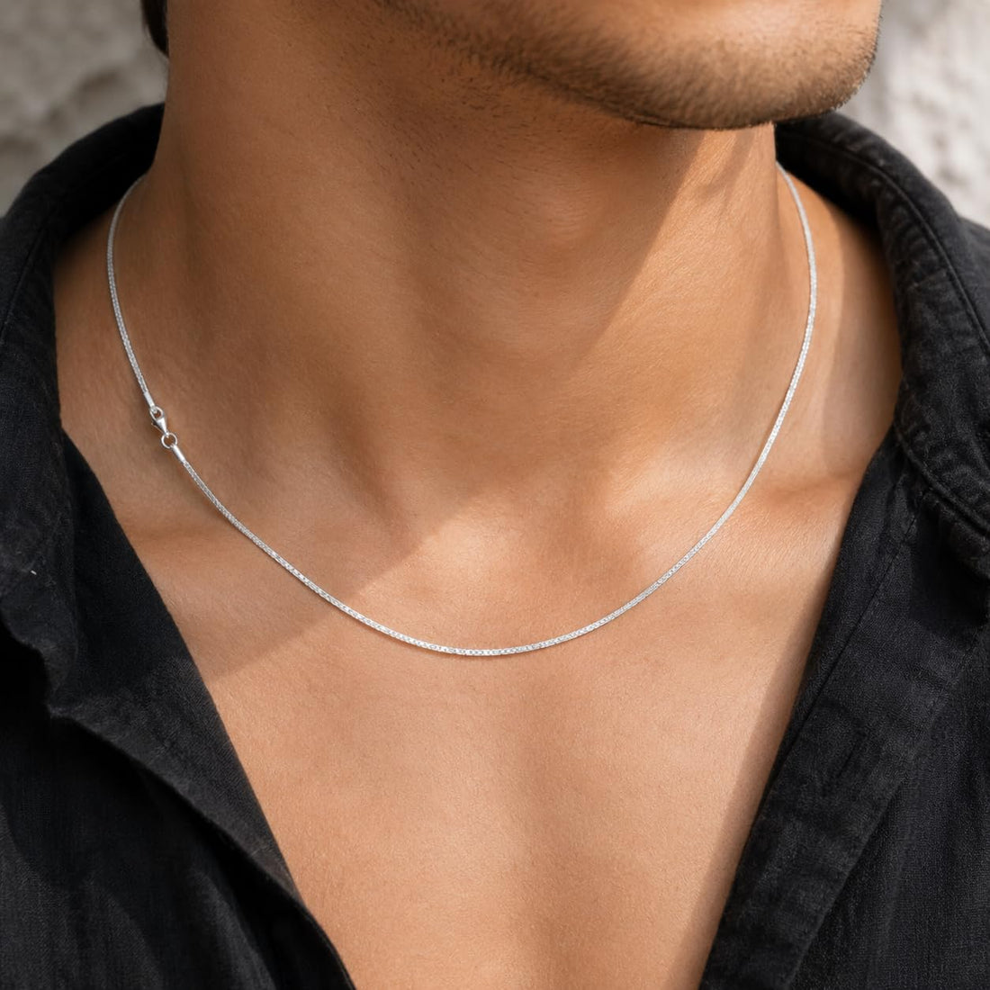 Silvme 925 Sterling Silver Box Chain, Approx. 11.39 g, for Women and Men