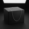 Silvme rhodium-plated chain in solid 925 sterling silver, approx. 3.66 g, sterling clasp and findings