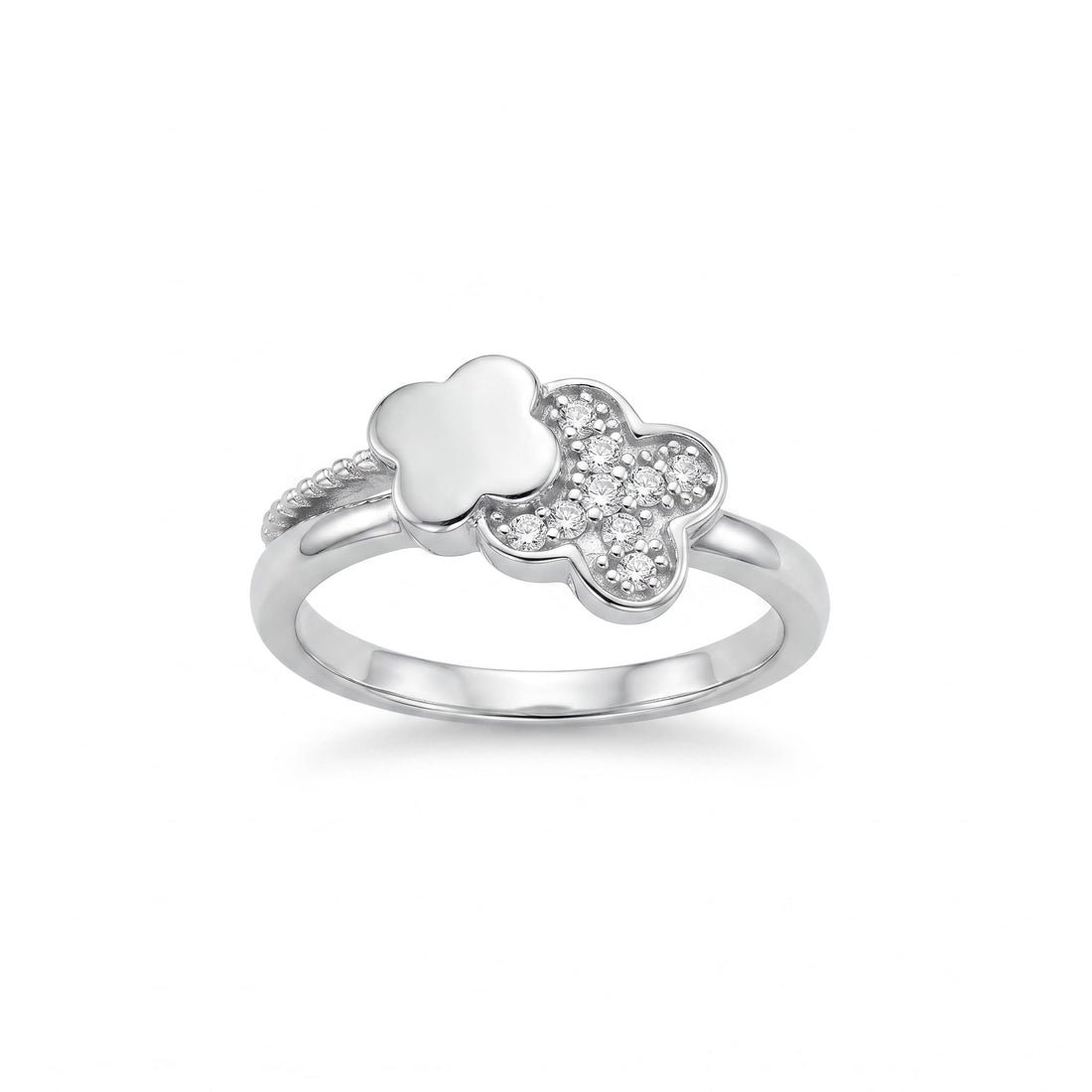 Silvme Cosmos Star Constellation 925 sterling silver ring for women — front view on white background