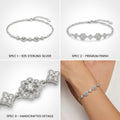 Silvme Floral Design Bracelet with its softly polished 925 sterling silver surface, timeless everyday elegance