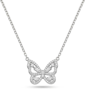 Silvme Wing Butterfly Pendant Necklace in 925 sterling silver, jewellery for women, a gift-worthy silver piece