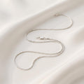 Sterling silver box link chain by Silvme, made for women and men, close to 3.79 g in weight