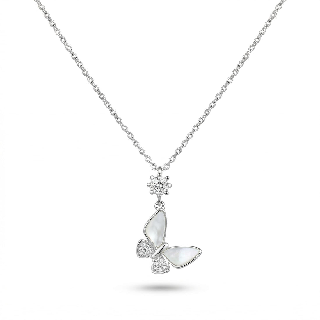 925 sterling silver Butterfly Pendant Necklace by Silvme, an elegant accessory for her, a gift-worthy silver piece