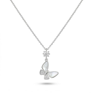 925 sterling silver Butterfly Pendant Necklace by Silvme, an elegant accessory for her, a gift-worthy silver piece