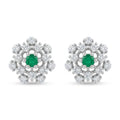 Ornate Floral Cross Stud Earrings, front product view