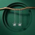 Dragonfly Charm Threader Earrings, close-up detail