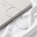 925 silver box link chain for women and men from Silvme, 24 inch, around 2.6 g on the scale