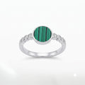 Silvme Slim Minimal 925 sterling silver ring for women — front view on white background