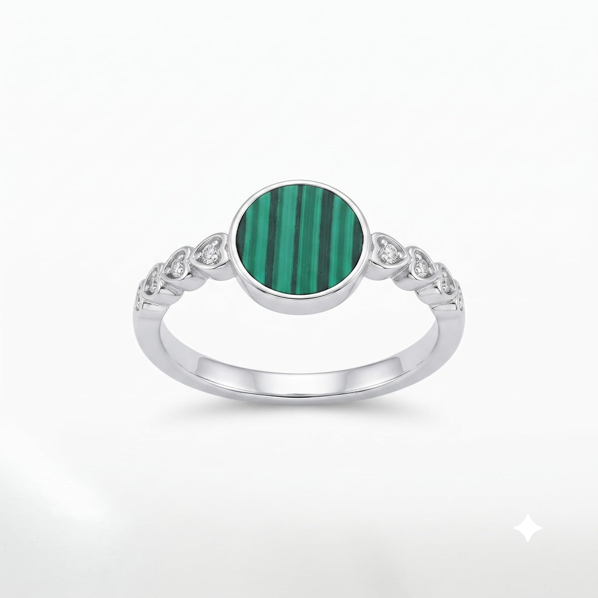 Silvme Slim Minimal 925 sterling silver ring for women — front view on white background