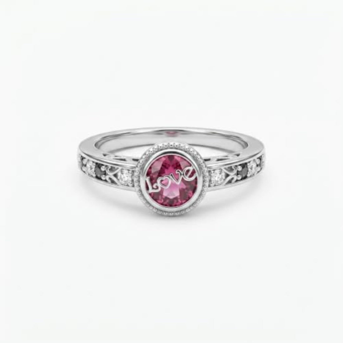 Silvme Rose Petal Statement 925 sterling silver ring for women — top view