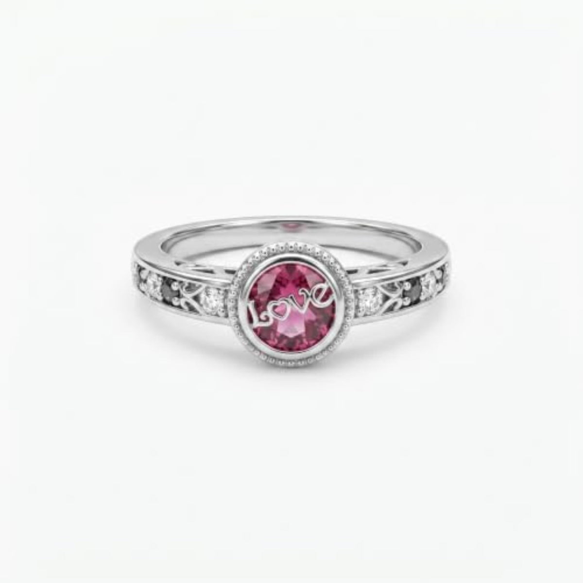 Silvme Rose Petal Statement 925 sterling silver ring for women — top view