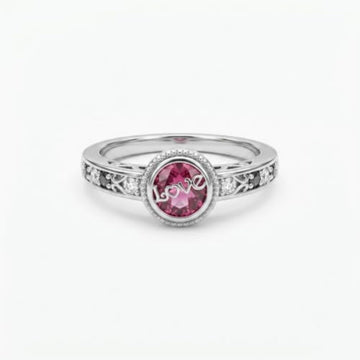 Silvme Rose Petal Statement 925 sterling silver ring for women — top view