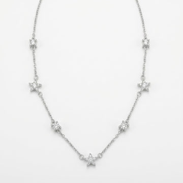Silvme Star Station Pendant Necklace, crafted in 925 sterling silver for women, ideal for Diwali festive wear
