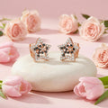 Rose-Gold-Tone Star Stud Earrings with Dark Accents, additional product view 7