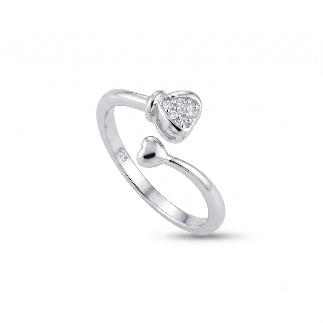 Silvme Anniversary 925 sterling silver ring for women — front view on white background