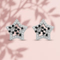 Black Star Stud Earrings, additional product view 3