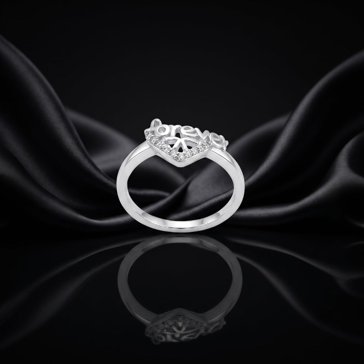 Silvme Chic Office 925 sterling silver ring for women — side profile
