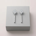 Floral Baguette Drop Earrings, additional product view 3