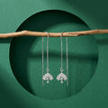 Stone-Set Tree of Life Threader Earrings, additional product view 5