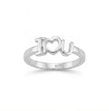 Silvme Friendship 925 sterling silver ring for women — front view on white background