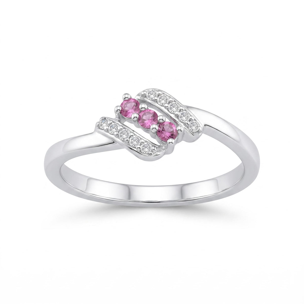 Silvme Dewdrop Bead Cluster 925 sterling silver ring for women — front view on white background