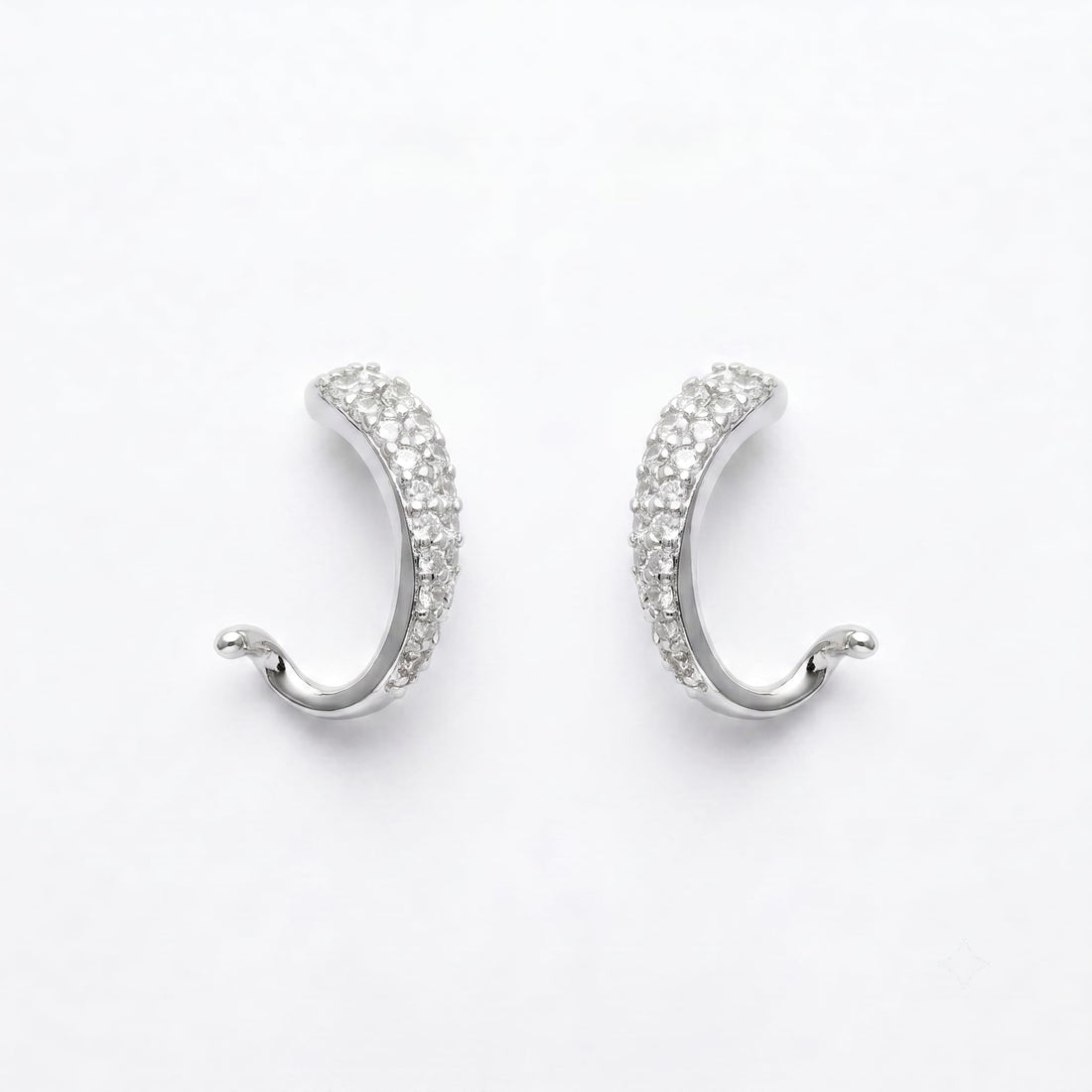 Green-Accent Curved Pearl-Look Accent Drop Earrings, front product view