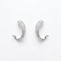 Green-Accent Curved Pearl-Look Accent Drop Earrings, alternate angle