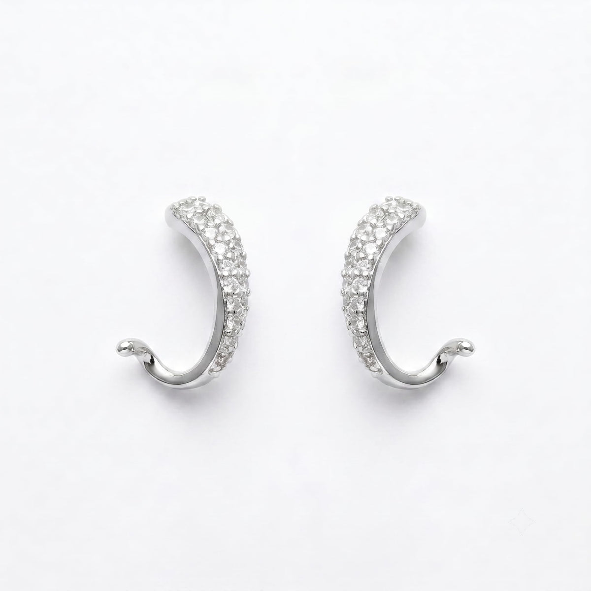 Green-Accent Curved Pearl-Look Accent Drop Earrings, alternate angle