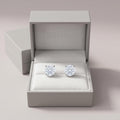 Round Solitaire Stone-Set Stud Earrings, additional product view 3
