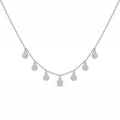 925 sterling silver Teardrop CZ Pendant Necklace by Silvme set with cubic zirconia, an elegant accessory for her