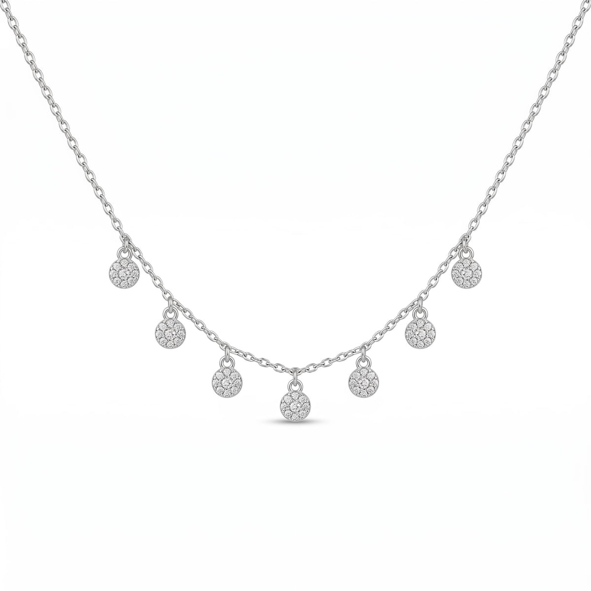 925 sterling silver Teardrop CZ Pendant Necklace by Silvme set with cubic zirconia, an elegant accessory for her