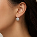 Silvme Moon & Star Drop Earrings with CZ for women - 925 silver drop earrings for party wear, crescent moon and star