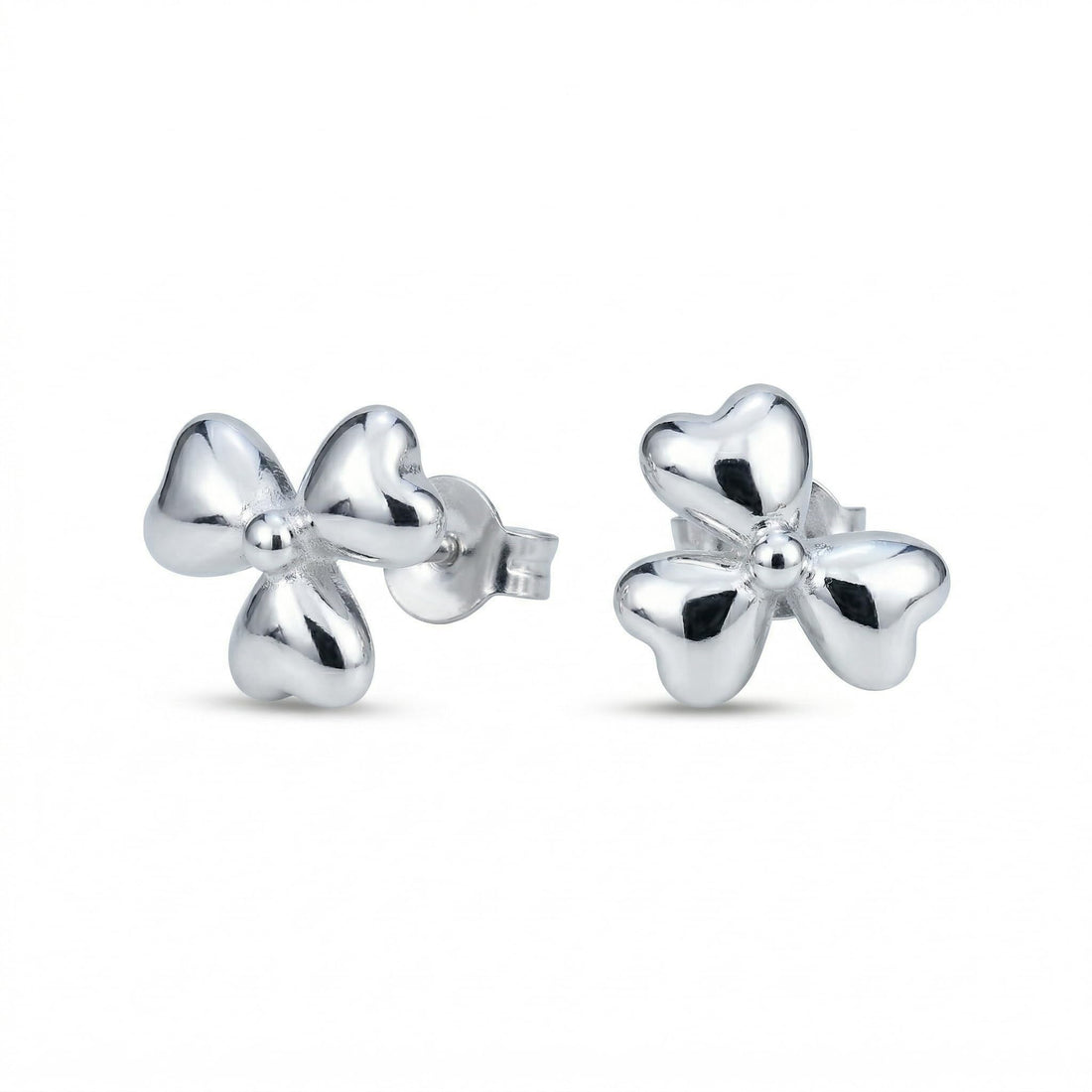 Bow Stone-Set Stud Earrings, front product view